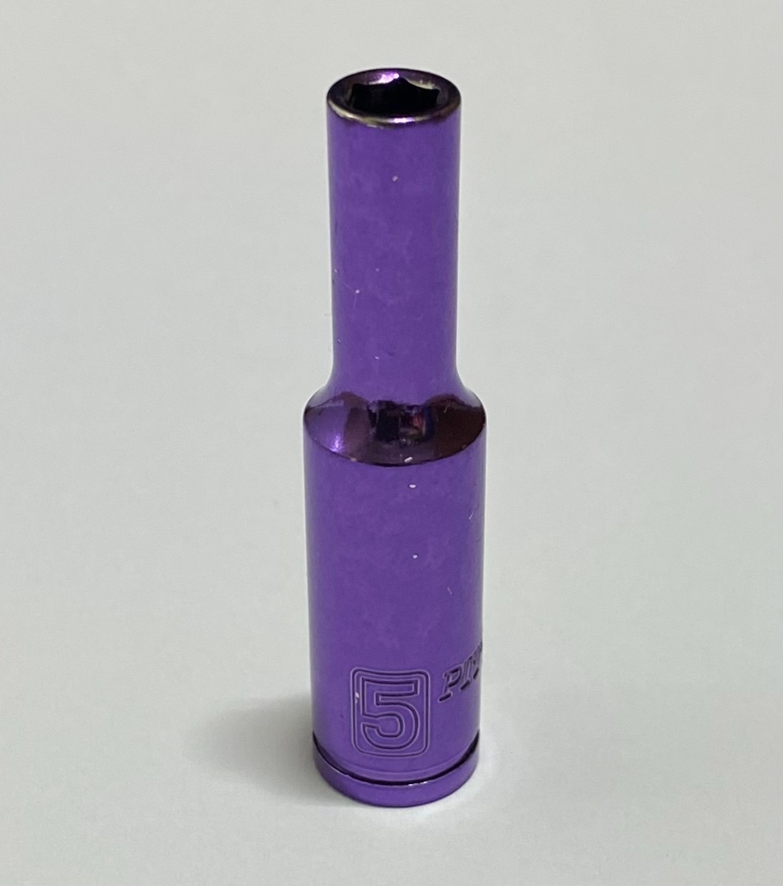 Pittsburgh Pro Purple 5mm 1/4″ Drive 6 Point Metric Deep Socket 2 inches Long