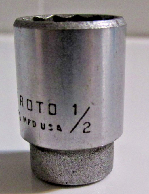 T #182 – PROTO USA Challenger 1/4″ DR X 1/2″, 12 point SOCKET, #4716