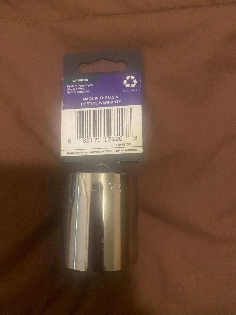 Allen 1/2” drive 1 1/8” 12 pt socket 12620-NEW