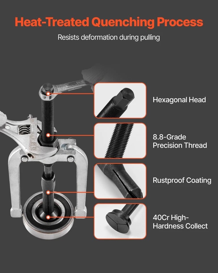 16pcs Blind Hole Bearing Puller Internal Extractor Remover Slide Hammer