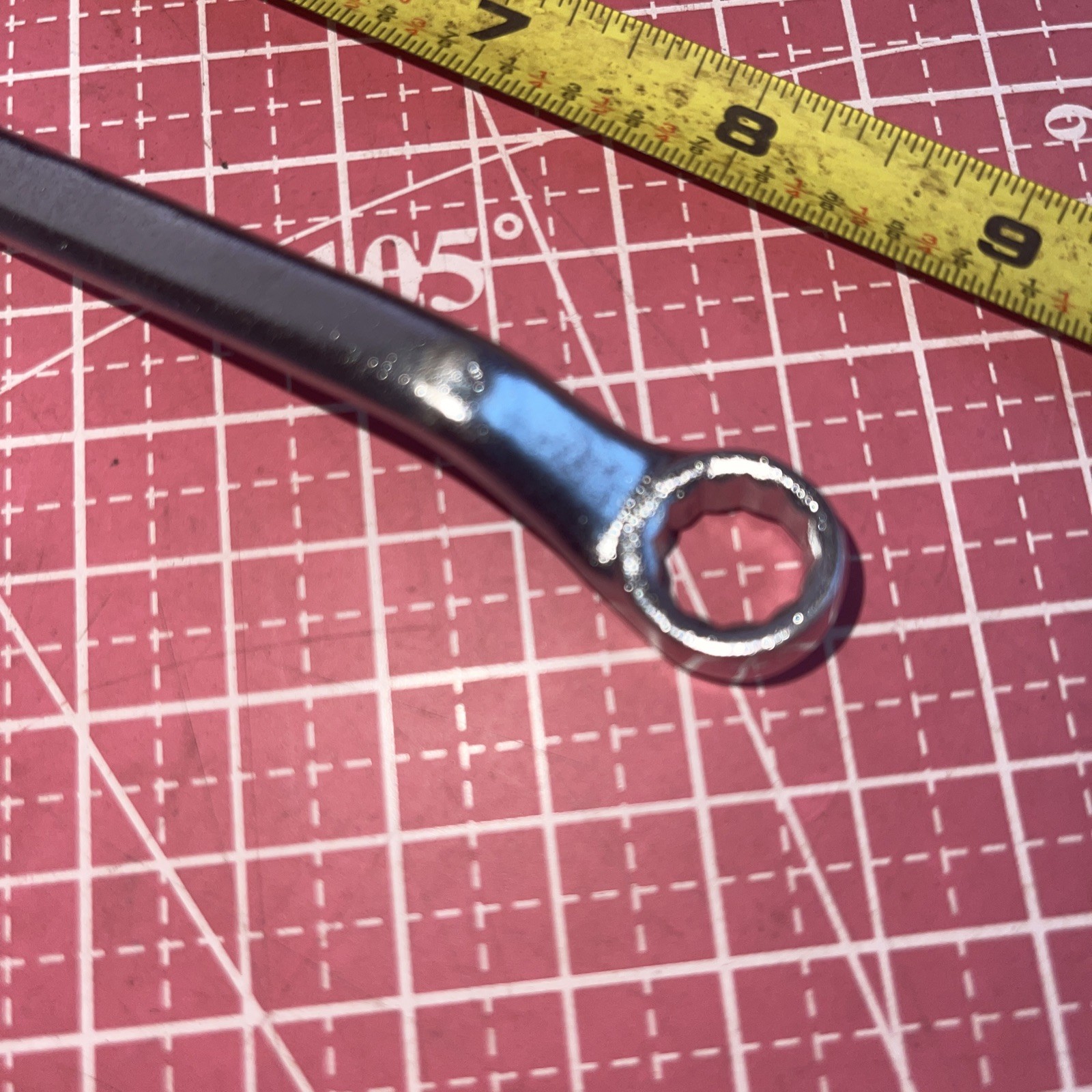 NOS PROAMERICA USA 2312 3/8 X 7/16 In SAE Stubby Offset 12 Point Box End Wrench
