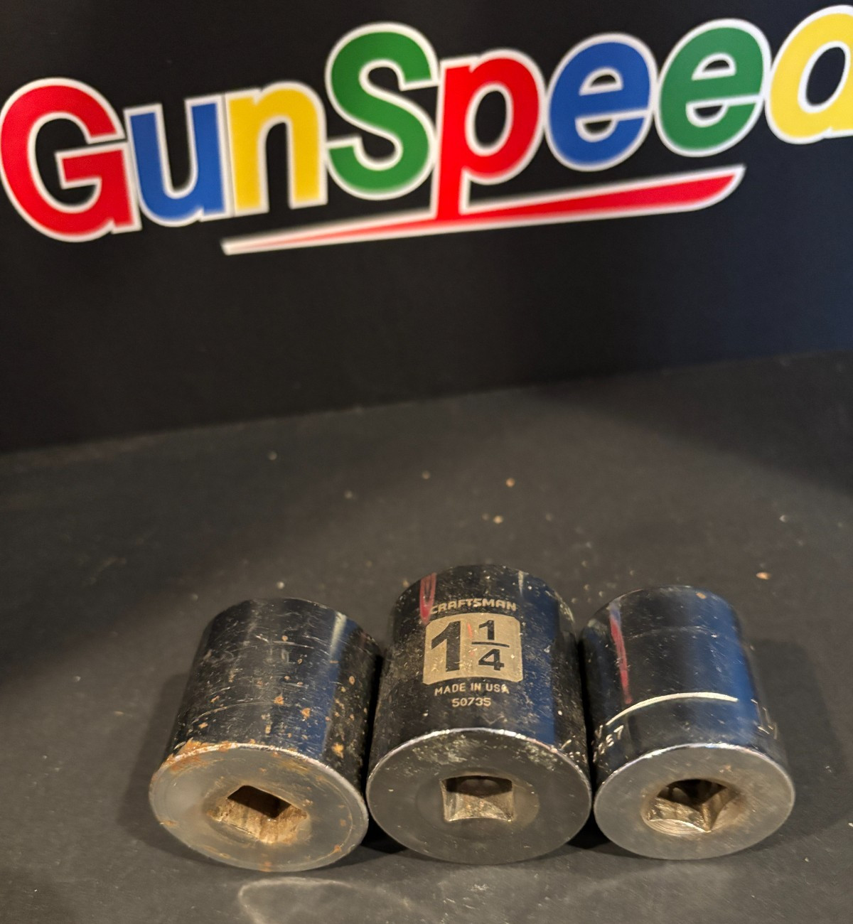 3 Craftsman Sockets Half Inch Drive Six Point. 1 1/4 1 1/4 1 1/16