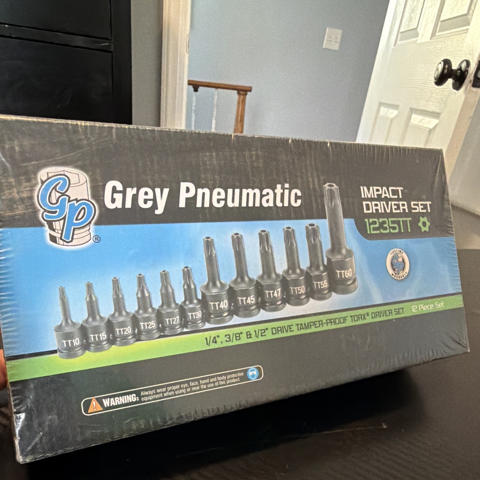 GREY PNEUMATIC 12PC 1/4″, 3/8″, 1/2″ TP STAR DRIVER SET (1235TT)