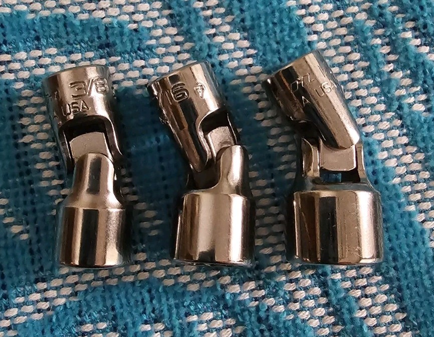 Snap-On 3/8 7/16 1/2 Drive Universal Swivel Socket Set TMU121A 141A 161A J528