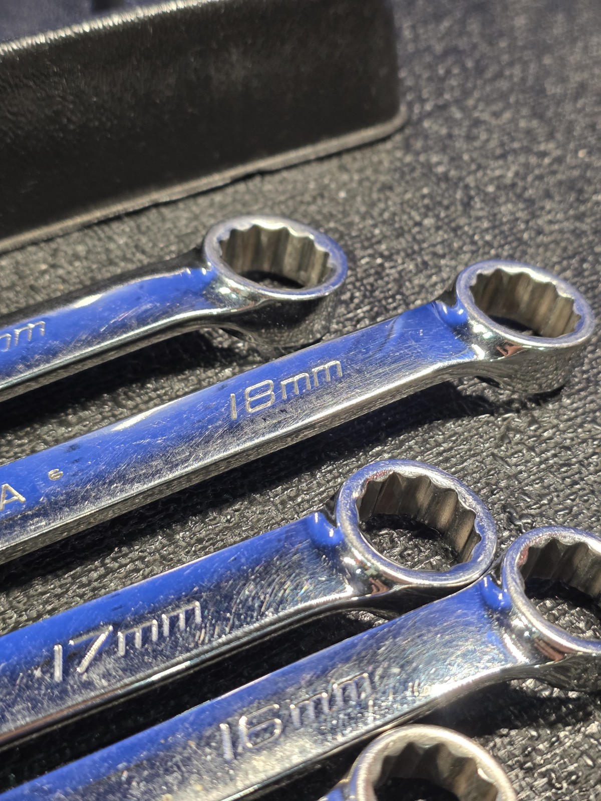 Snap-on OEXM710B 10mm-19mm 10-Piece Flank Drive Chrome Combination Wrench Set