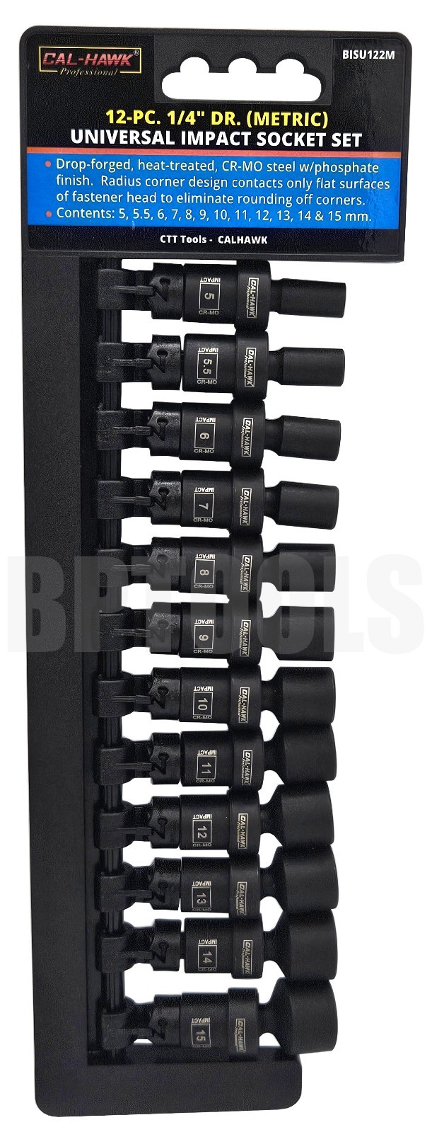 18pc 1/4″ DRIVE UNIVERSAL BALL SWIVEL DEEP IMPACT SOCKET SET SAE & METRIC