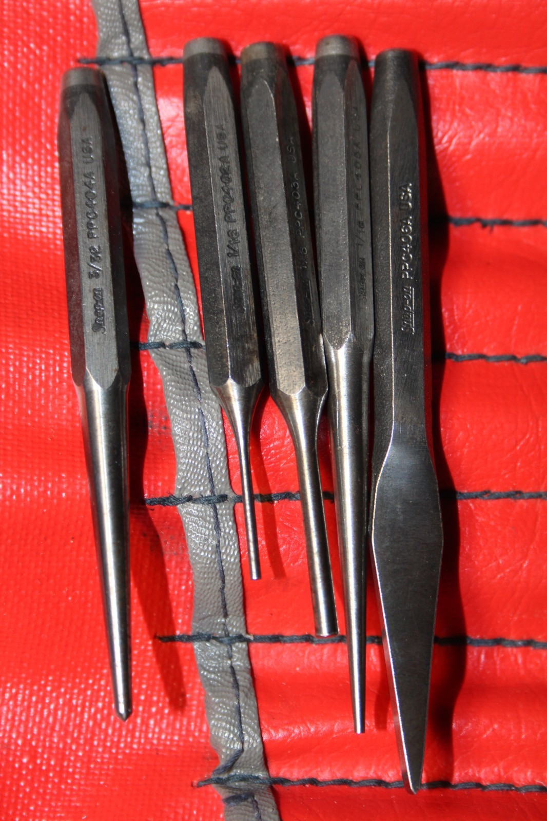 SNAP-ON TOOLS Midget Punch and Chisel Set 5 PIECES + CASE
