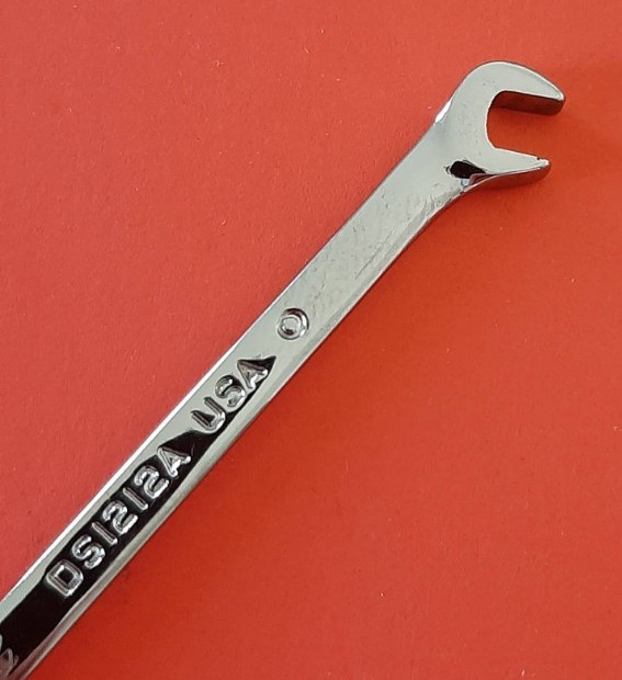 Snap-on Tools 3/16″ 15°/60° Offset Open-End Ignition Wrench DS1212A ENGRAVED