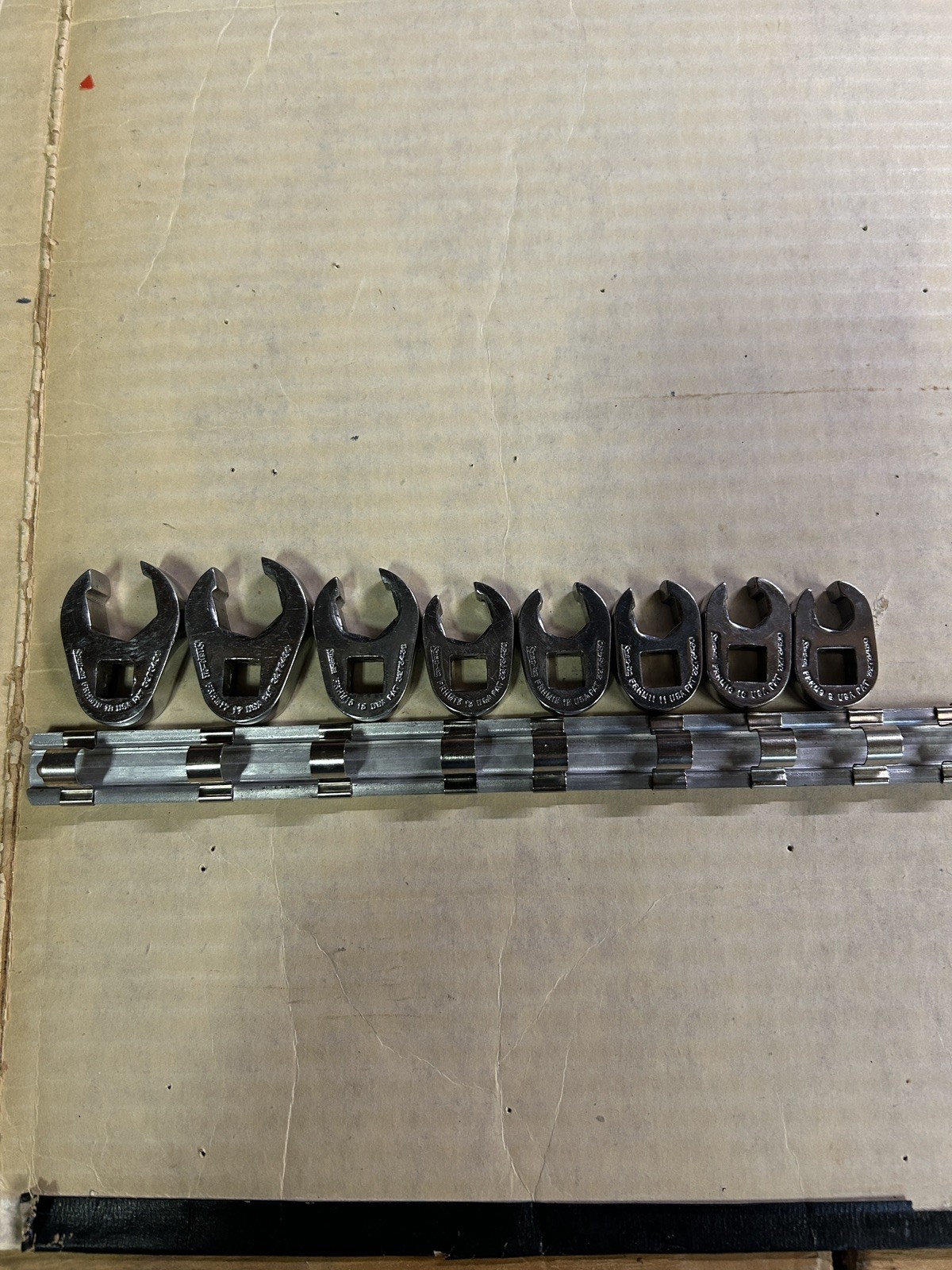 Snap On 8 pc 3/8″ Drive Metric Crowfoot Flare Nut Socket Set 9-18mm 210FRHMA