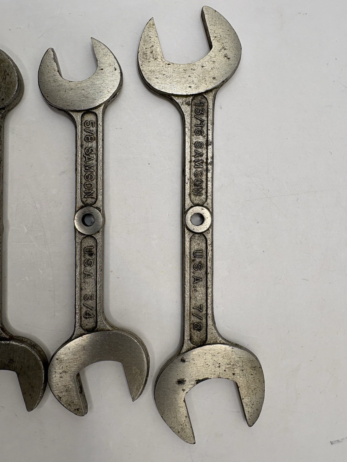 Samson Double Ended Open Wrench Set USA 3/8 7/16 5/8 3/4 13/16 7/8