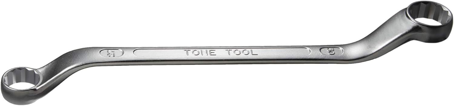 Tone M45-2730 27 × 30 mm 12-Point Metric Long Type 45° Offset Box Wrench