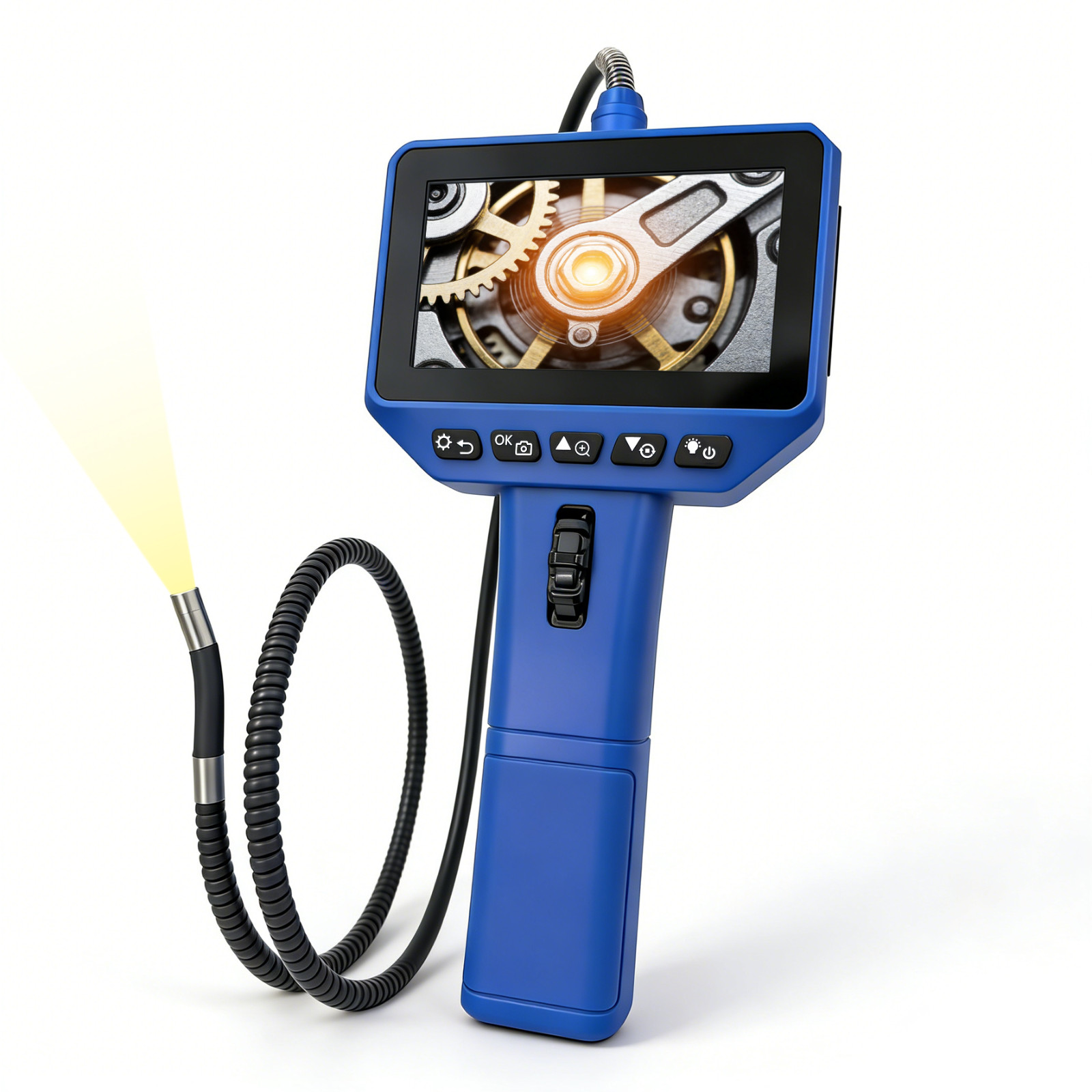 Two-Way 210° Articulating Inspection Borescope 6.2mm Endoscope Camera With Light