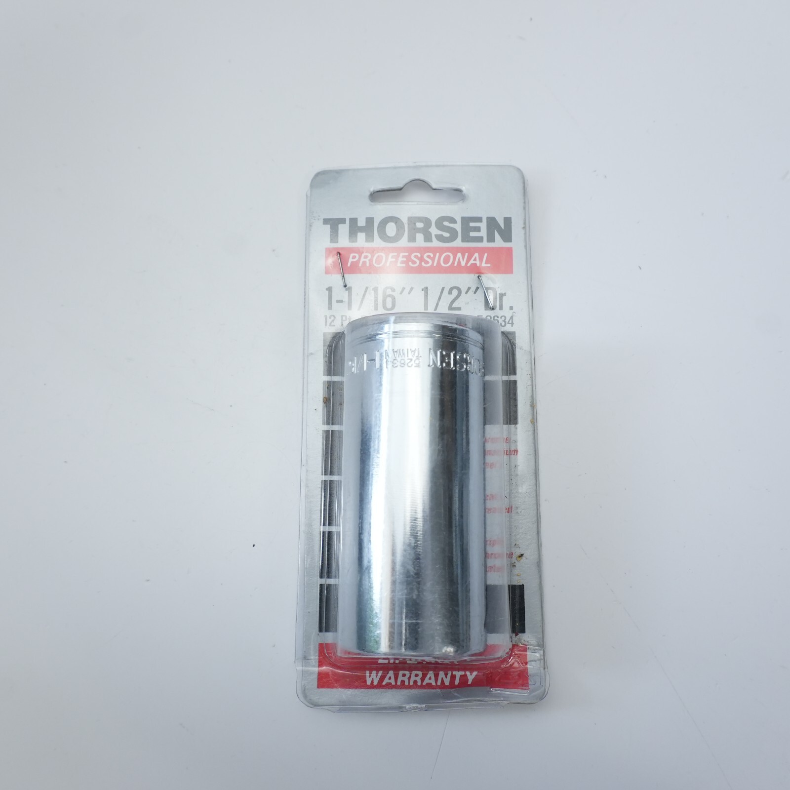Thorsen 52634 1-1/16in SAE 1/2” drive 12 Pt chrome socket