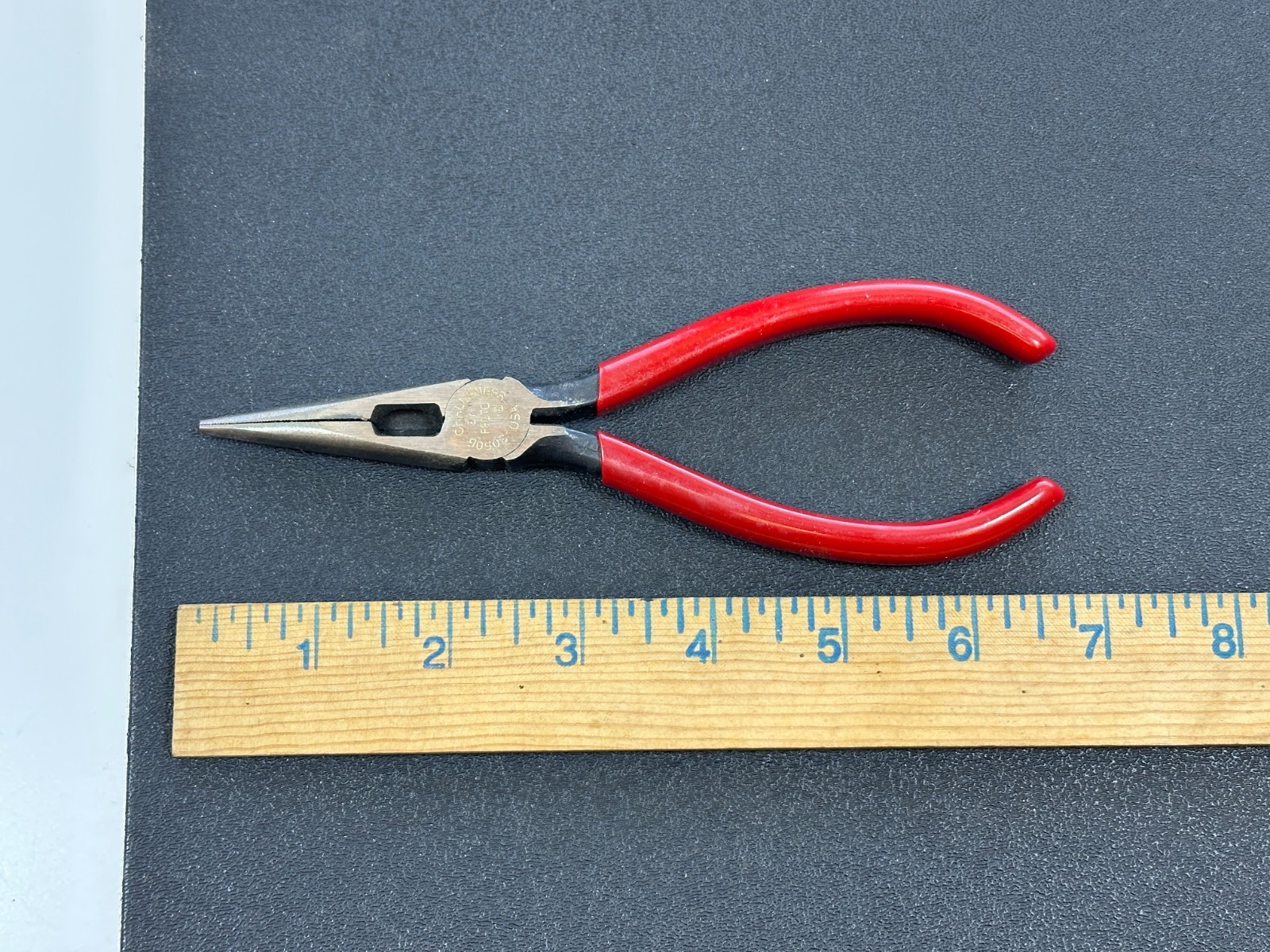 🇺🇸 CHALLENGER by Proto USA 3050G Needle Nose Pliers w/ Cutter, Red Grip, ~7″