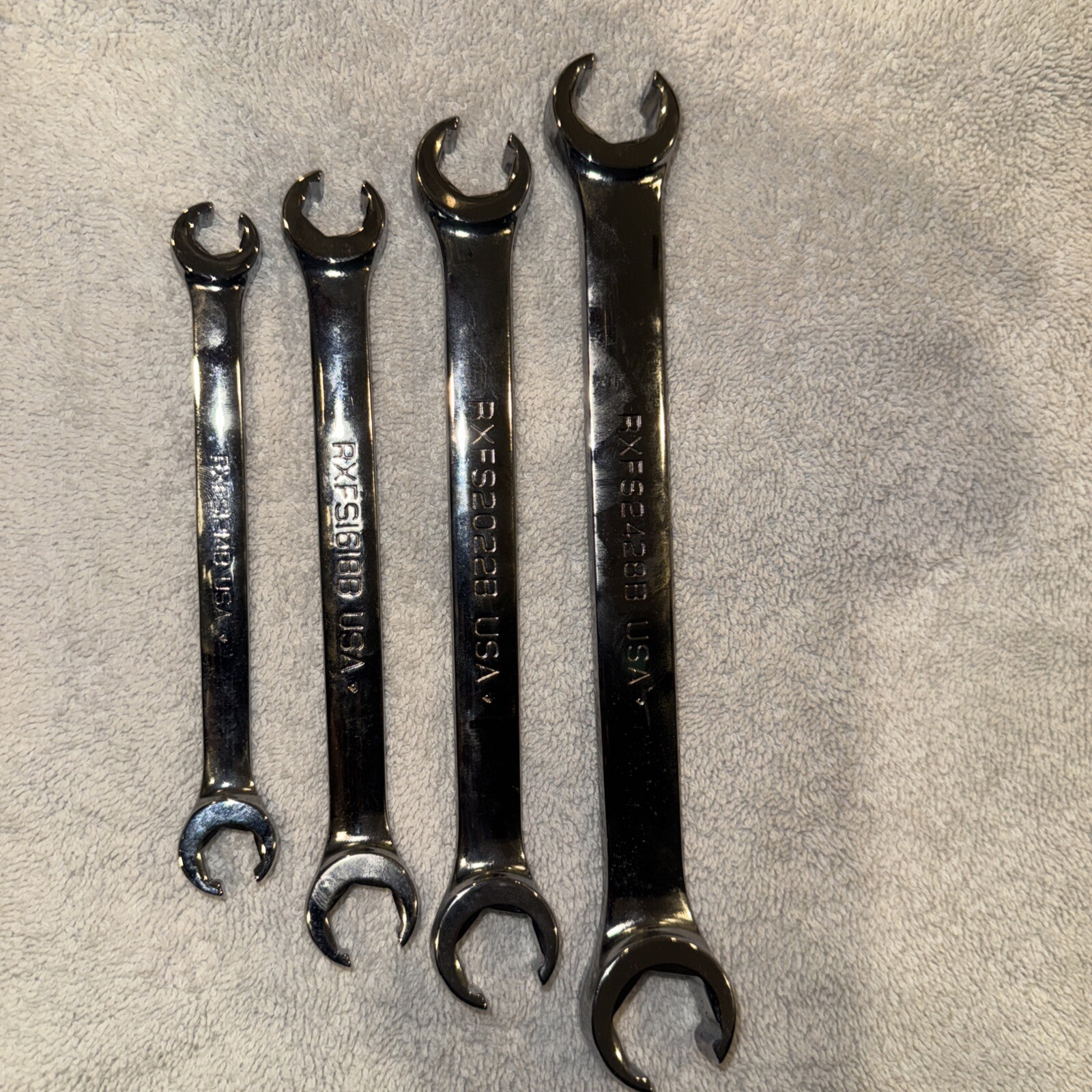 Snap On Double End Combo Flare Nut Set Of 4 -3/4-7/8,5/8-11/16,1/2-9/16,3/8-7/16