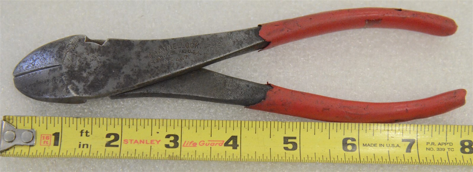 Vintage Channellock No.447 Curved Offset High Leverage Diagonal Cutters 7¾» Long