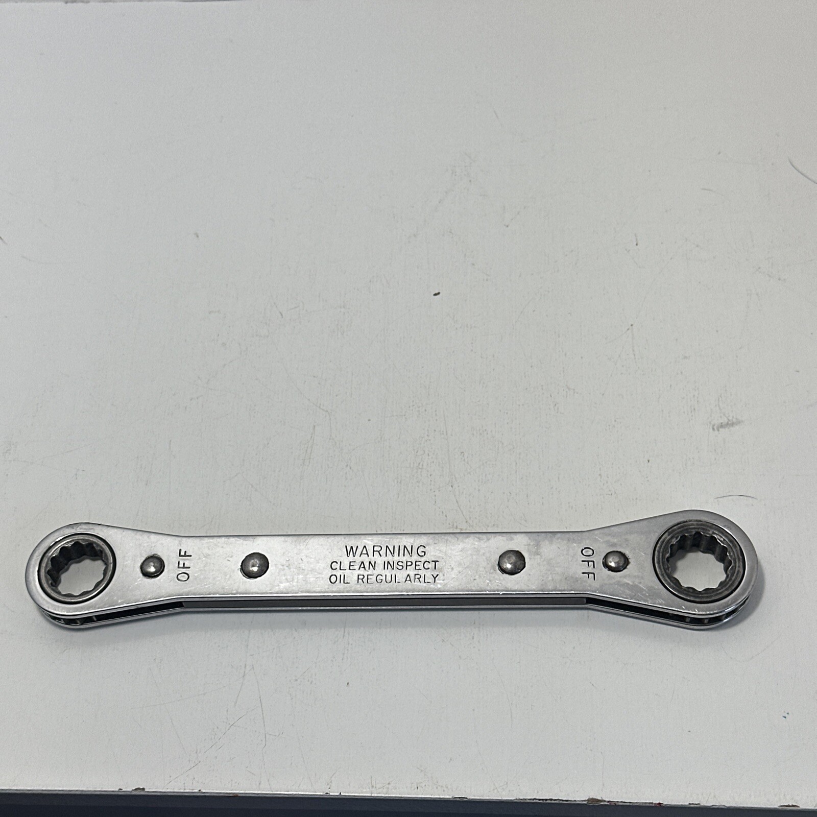 Snap On RBM1415 14mm x 15mm double ratcheting box wrench 12 point 1985 GUC