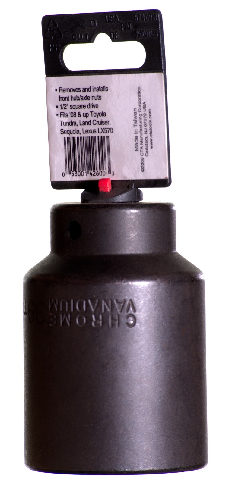 CTA A426 – 39mm Front Hub / Axle Nut Socket 12 Point 1/2in. Square Drive