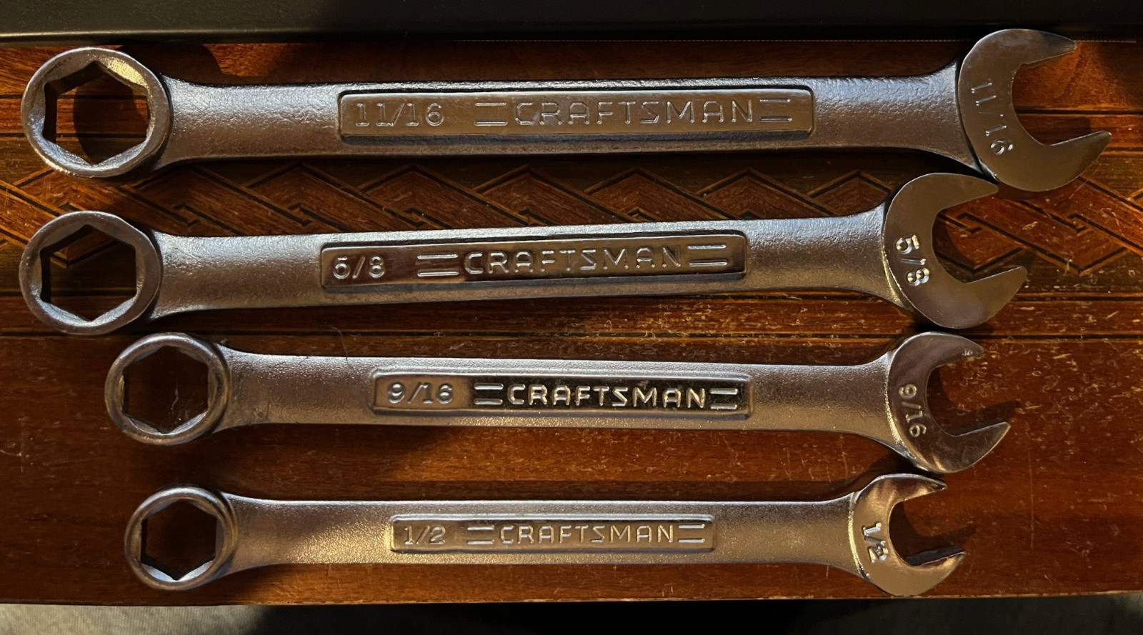 Vintage Craftsman VA USA 13pc SAE 6 Pt Combination Wrench Set 1/4″ – 15/16″ Rare