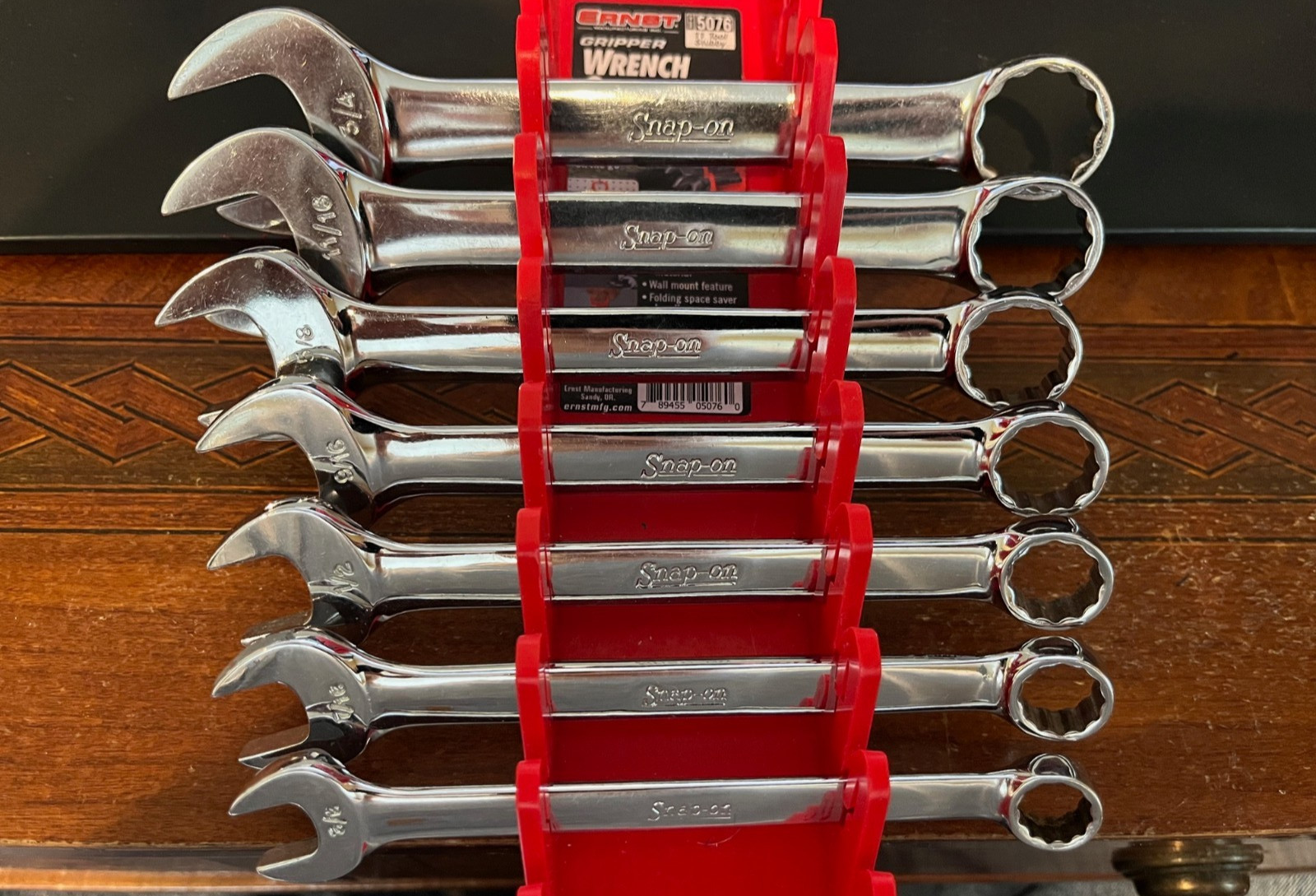 Snap-on Tools OEX120-240 12 Pt SAE Short Combination Wrench Chrome USA NICE!!!
