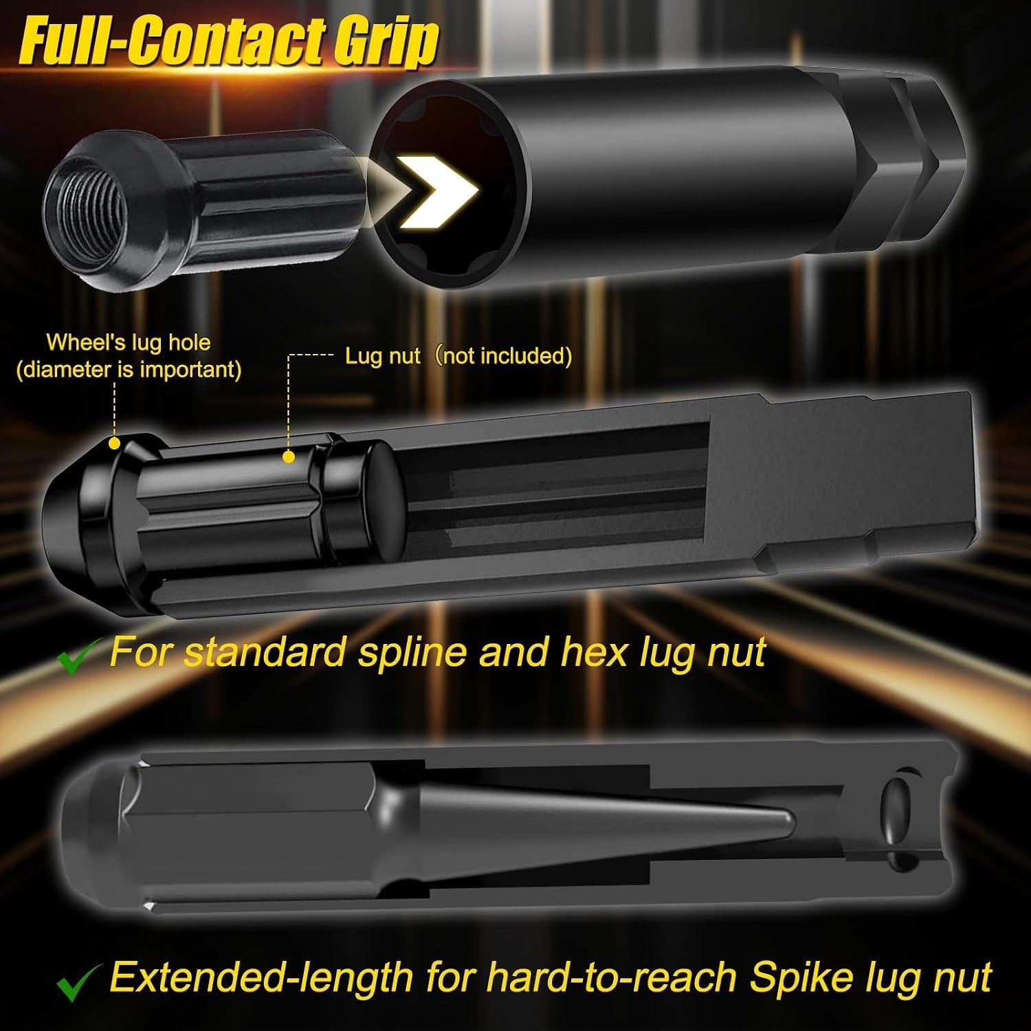 12PCS Spline Lug Nut Socket Set – Universal Removal Tool