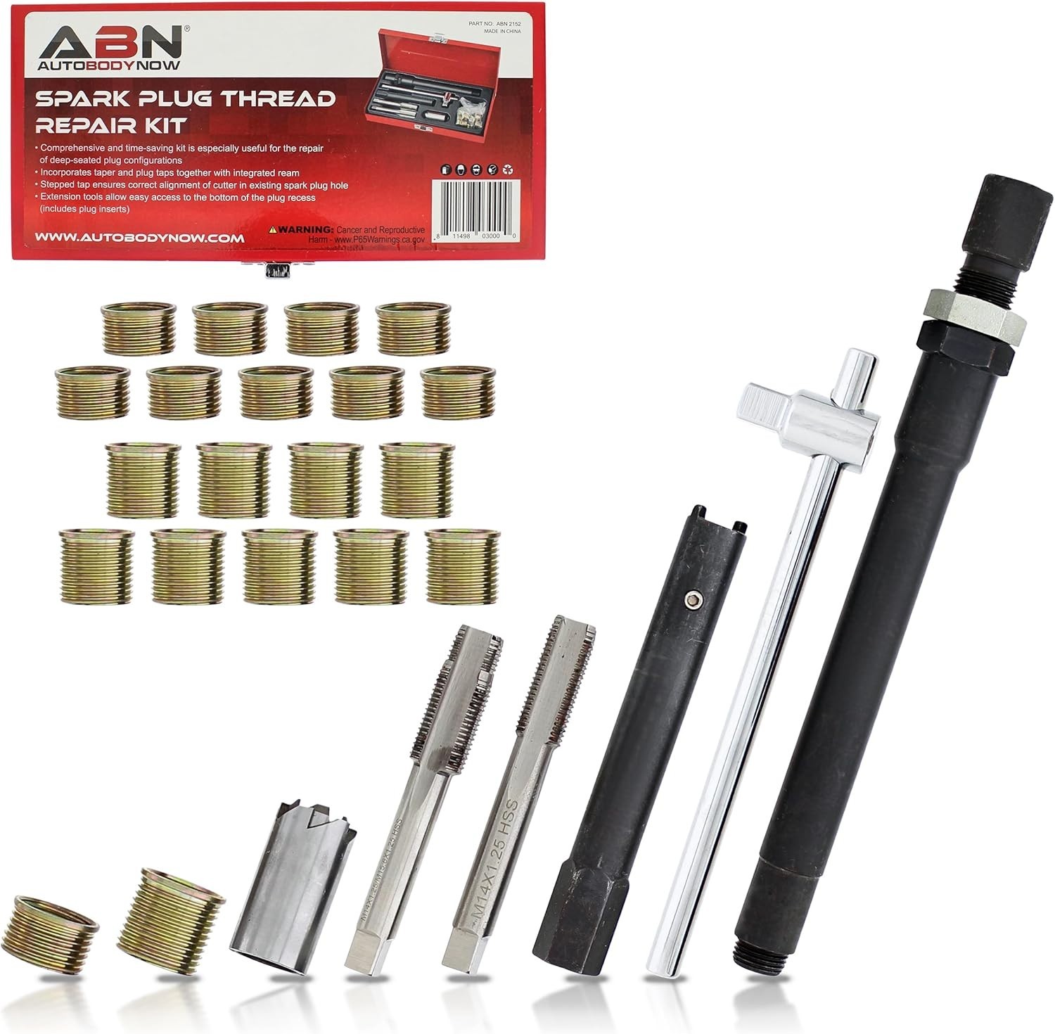 Complete 14mm Rethreading Tool Set for Spark Plug Thread Repair – Heavy Duty