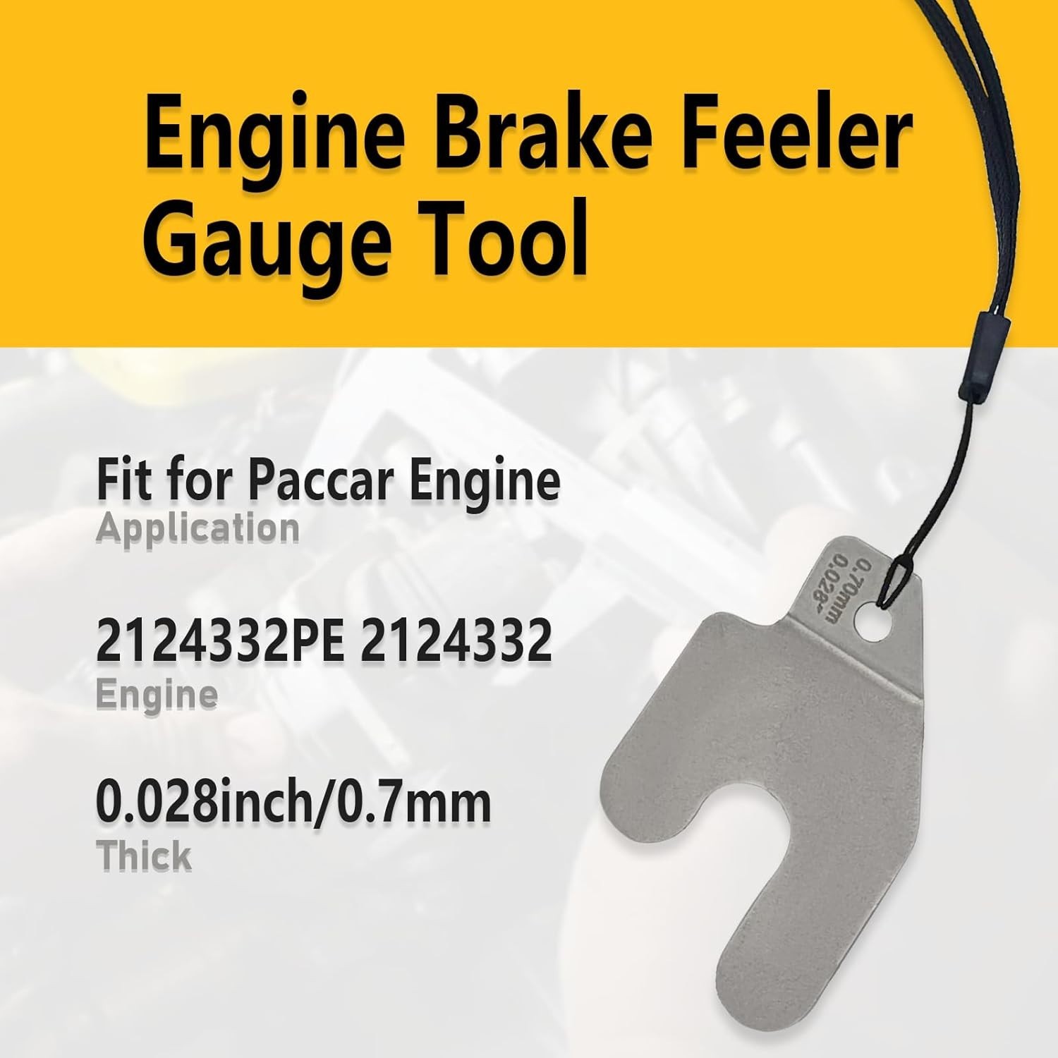 Engine Brake Feeler Gauge Tool 0.7mm 0.028inch