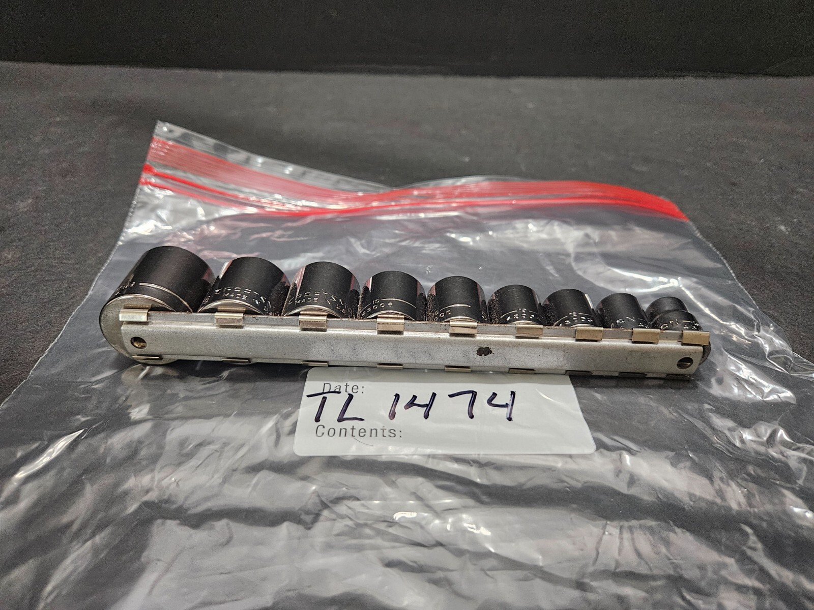 CRAFSTMAN 9 PC 3/8″ DRIVE SAE 3/8″ – 7/8″ G1 SERIES 6PT SHALLOW SOCKETS (TL1474)