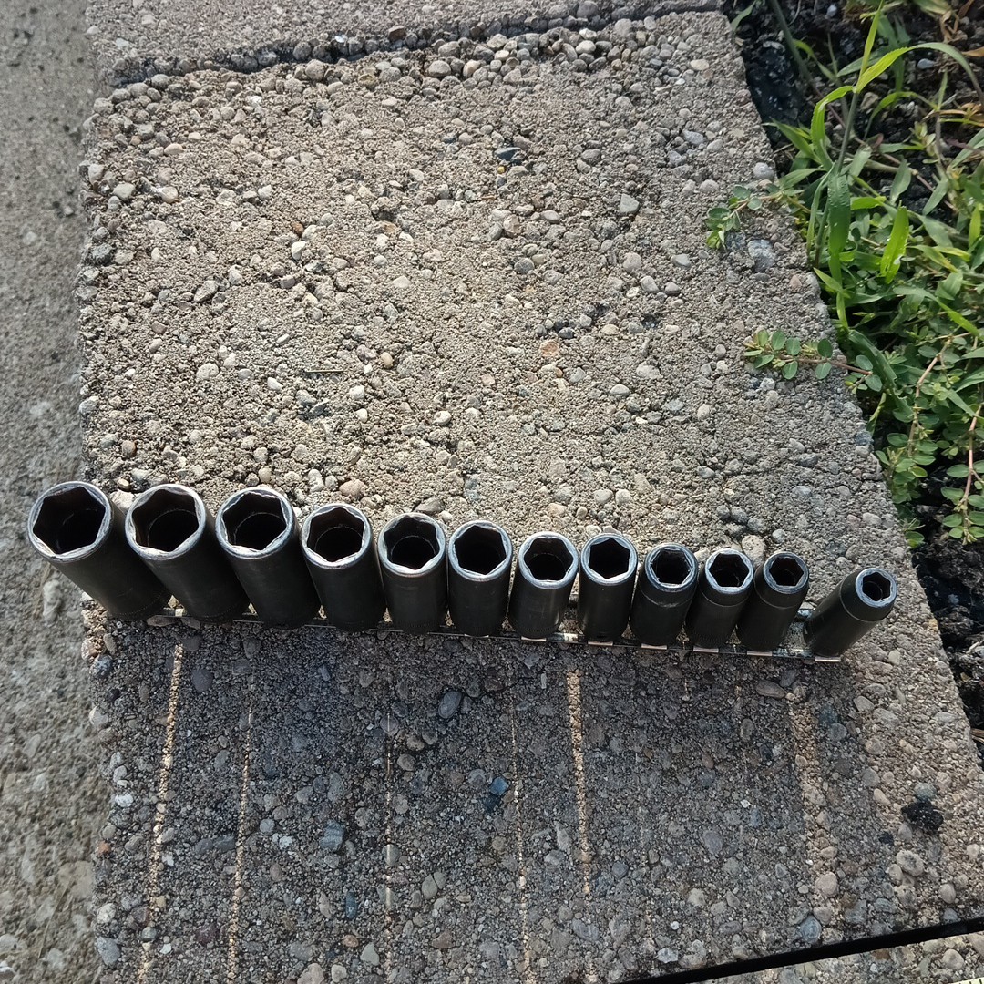 Snap-On SIMFM Set 3/8″ Drive Metric Deep 6 Point Impact Socket 8mm – 19mm Rail