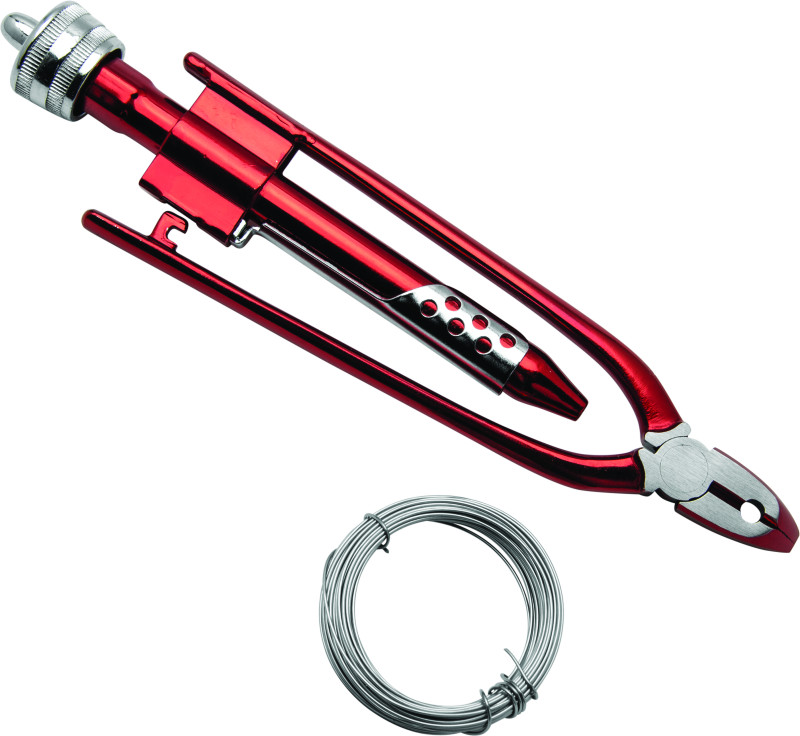 BikeMaster For 6-1/2 Inch Safety Wire Pliers With 25 Ft Wire, Heavy-Duty Forged