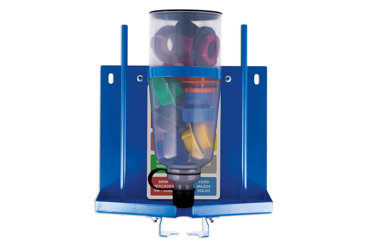 Laser 9120 Oil Funnel Kit & Drain Storage Station Clean Tidy Storage 9 Caps