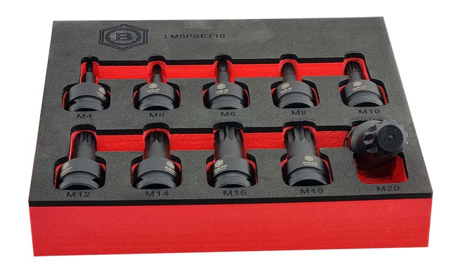 SPLINE XZN IMPACT DRIVER SET 10PC, 1/2″ DRIVE FROM BRITOOL HALLMARK