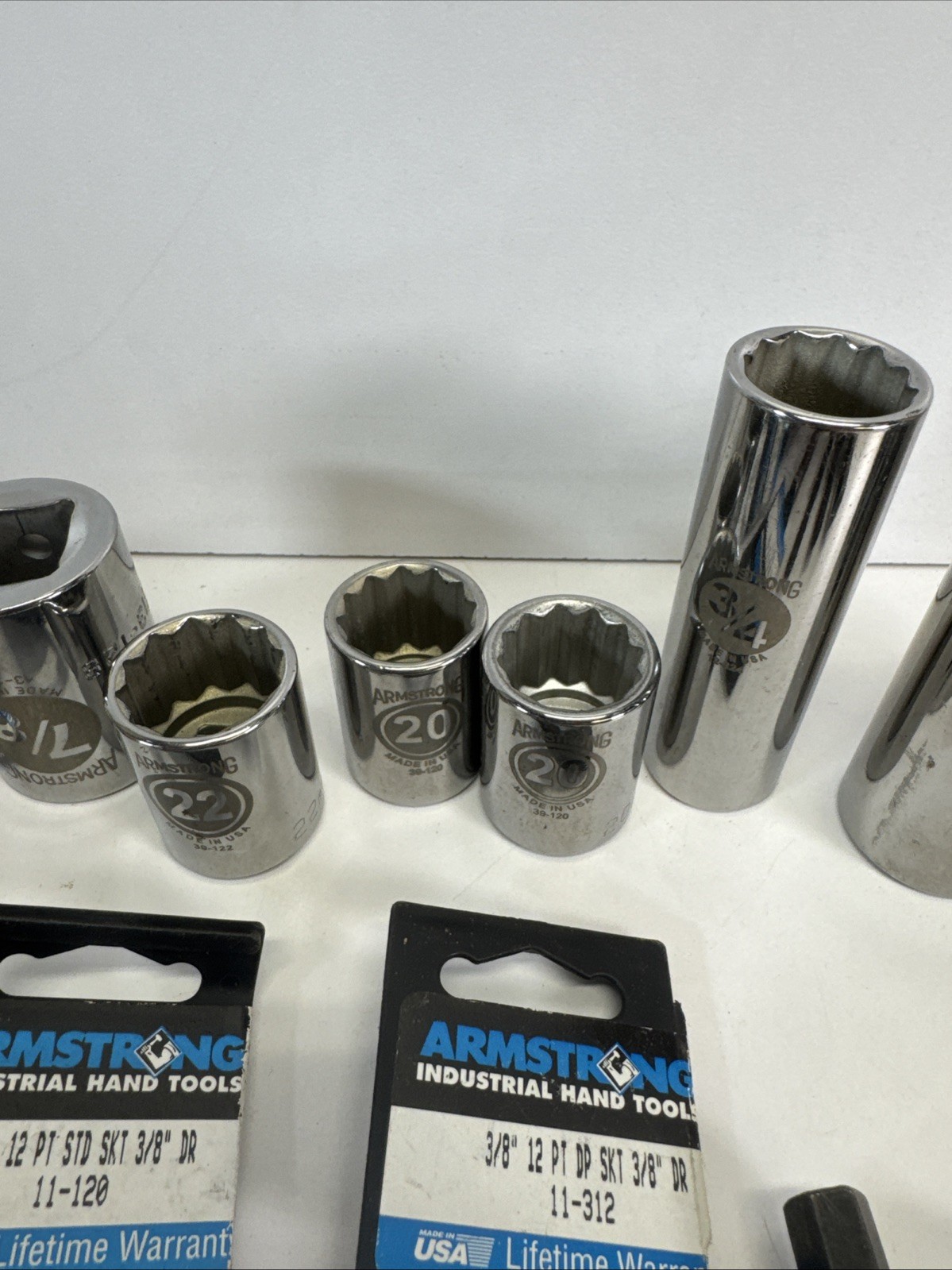 Armstrong USA Socket Lot 21pc Mixed Drive SAE Metric Various Sizes