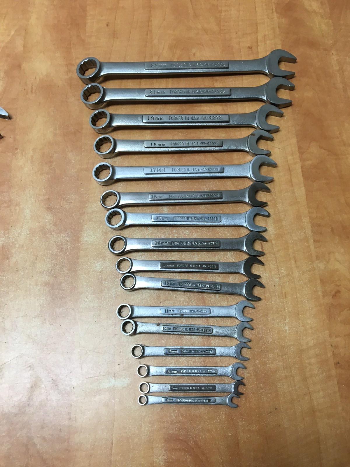 Craftsman USA 27pc Metric & SAE Combination Wrench 12 Point 6mm-22mm 1/4-1″