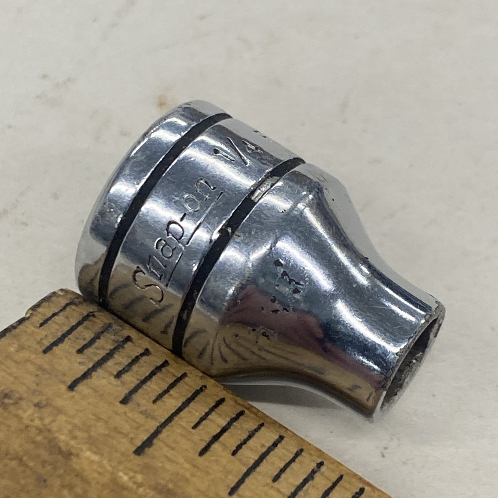 Snap On USA Tools FS081 3/8″ Drive 1/4″ 6PT Shallow Chrome Socket, M0275