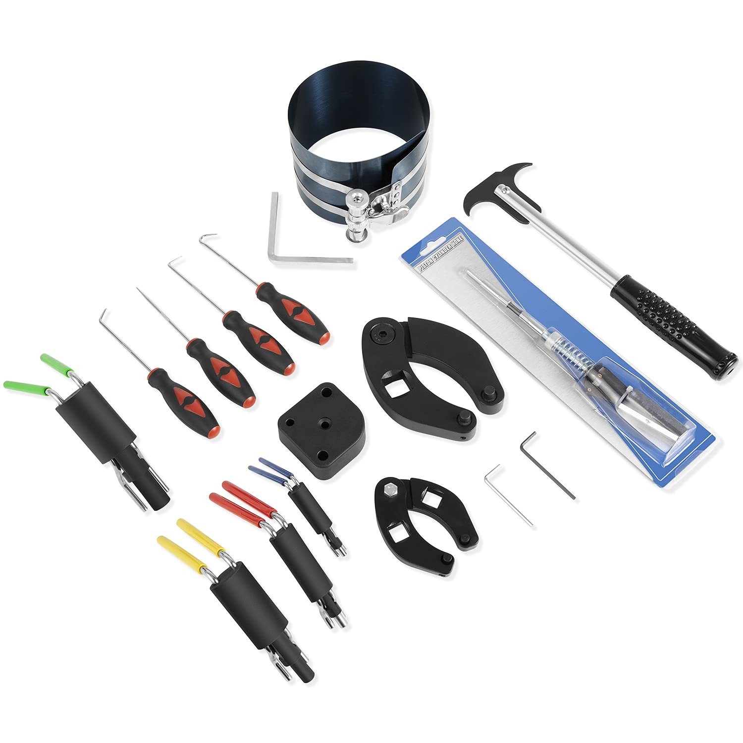 Hydraulic Cylinder Repair Tool Kit for Skid Steers, Loaders & Backhoes – 17pcs S