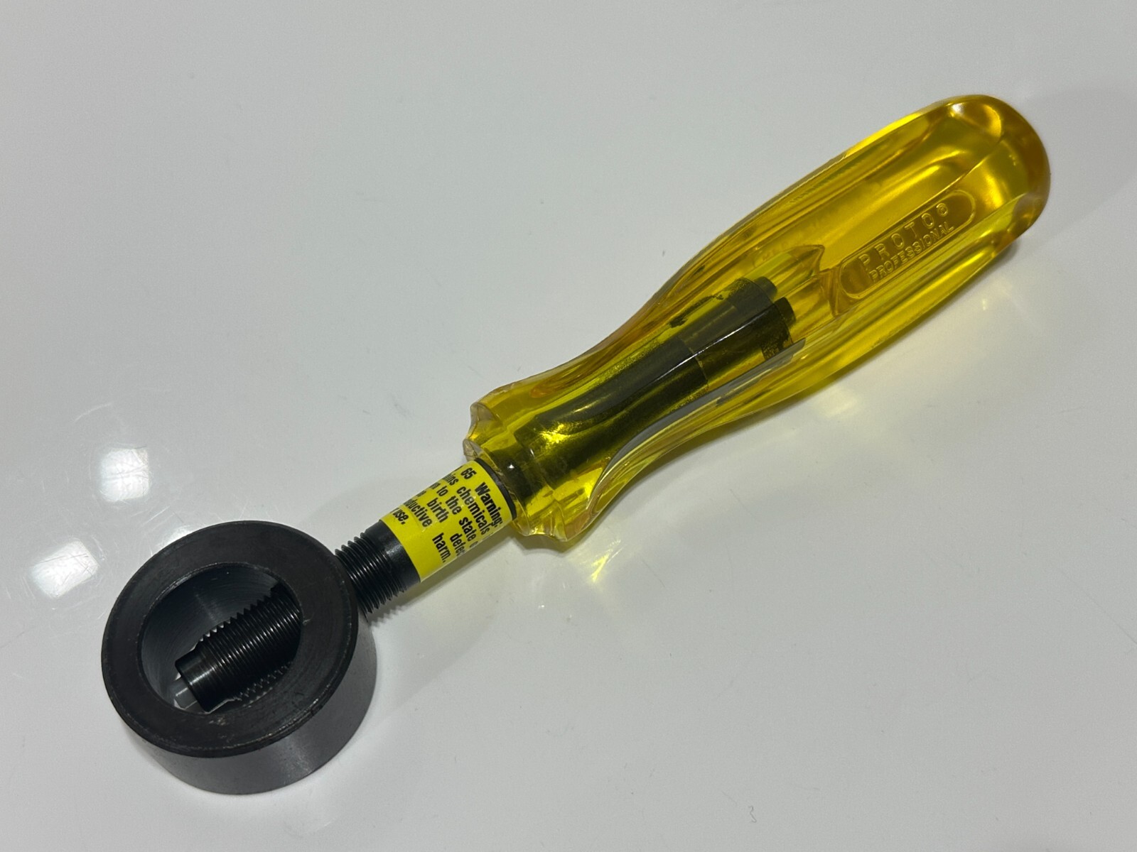 NEW Proto Tools USA 2108 Punch & Chisel Holder, 8″ OAL, Yellow Amber Hard Handle
