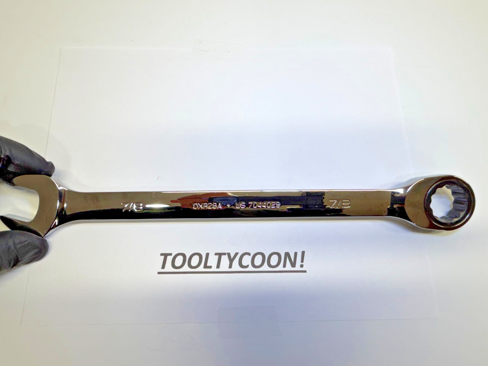 Snap-on Tools USA NEW 7/8″ SAE 0° Non-Reversing Ratcheting Combo Wrench OXR28A