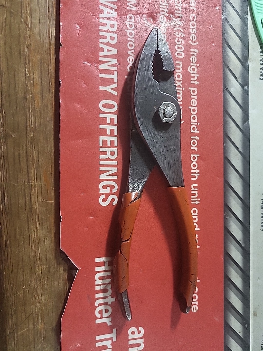 Snap-on Tools 46CP 6-1/2” Long Slip Joint Pliers USA Red Grip