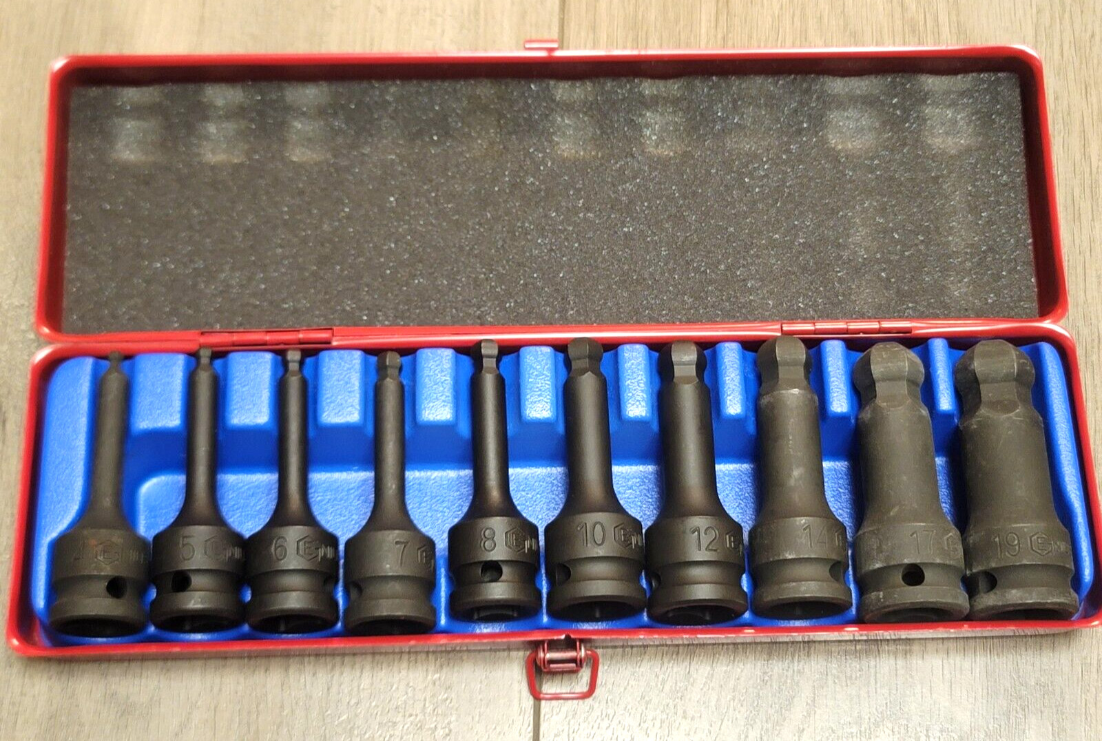Genius Tools PRO 10pc 1/2″dr Metric Ball Tip Impact Hex Head Driver Set WH-410MD