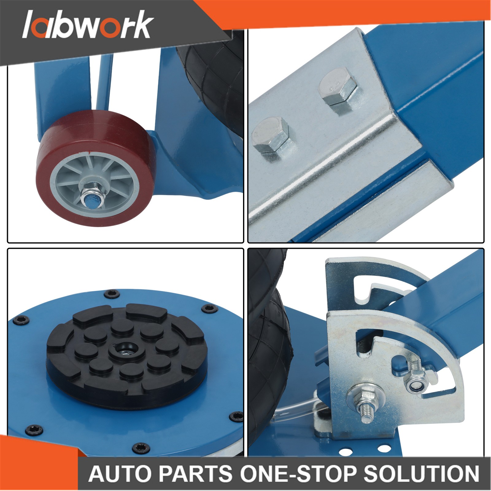 Labwork Triple Bag Air Jack 3 Ton/6600 lb Pneumatic Jack 17.7″ Car SUV Lifting