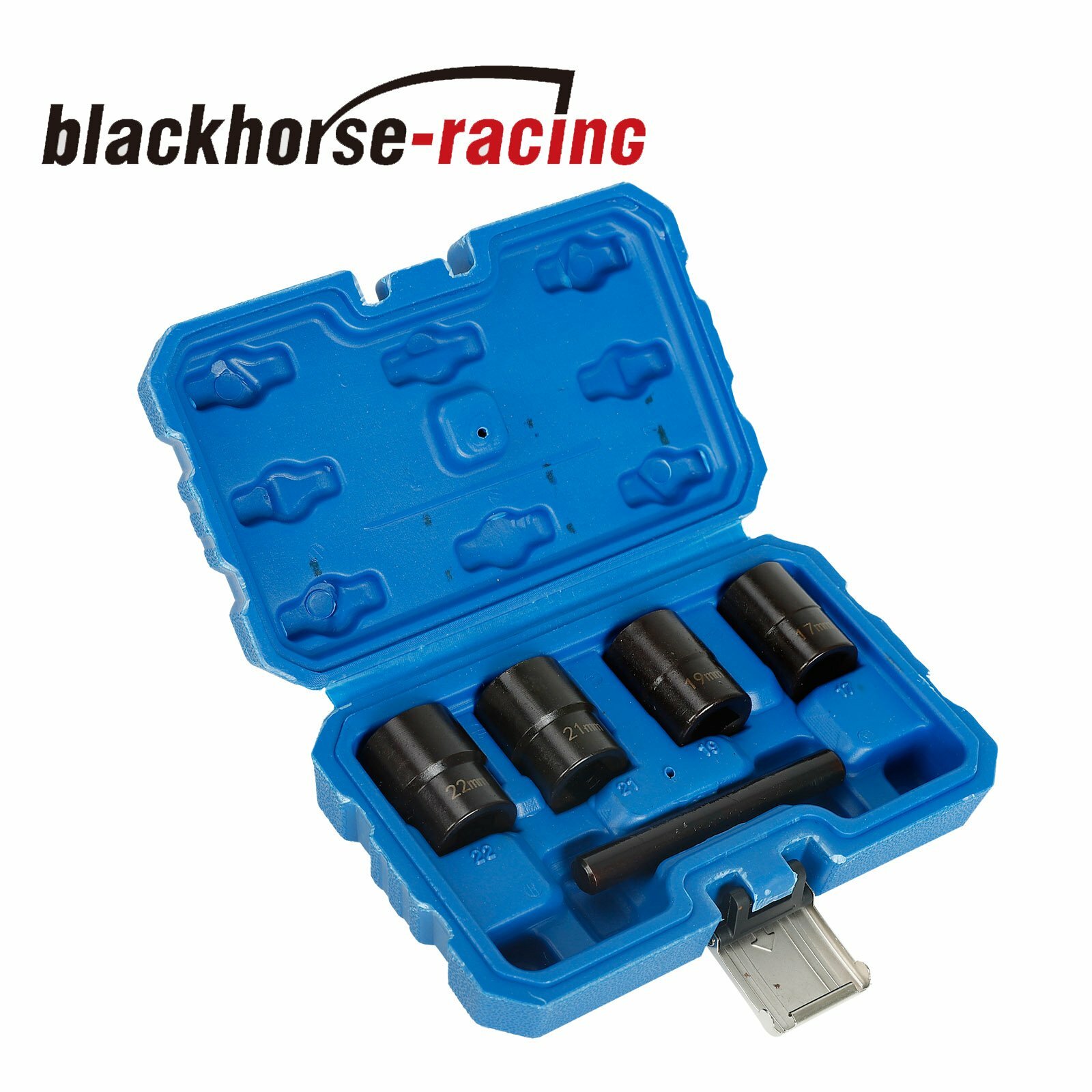 5Pcs Twist Socket Set 4 Damaged Worn Lug Nut & Lock Remover 17,19, 21, 22MM