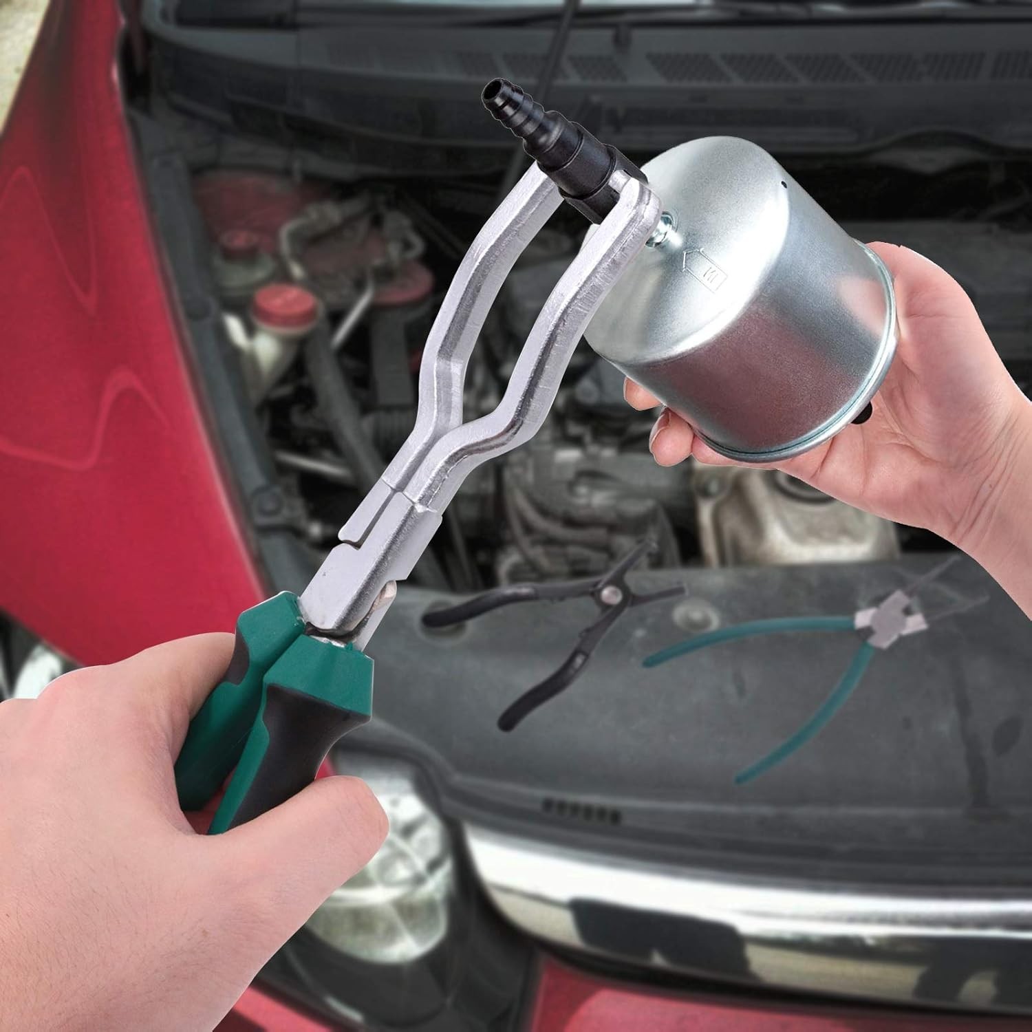 Essential 3-Piece Fuel Line Tool Set: 9-Inch Caliper & 80-Degree Pliers for Cars