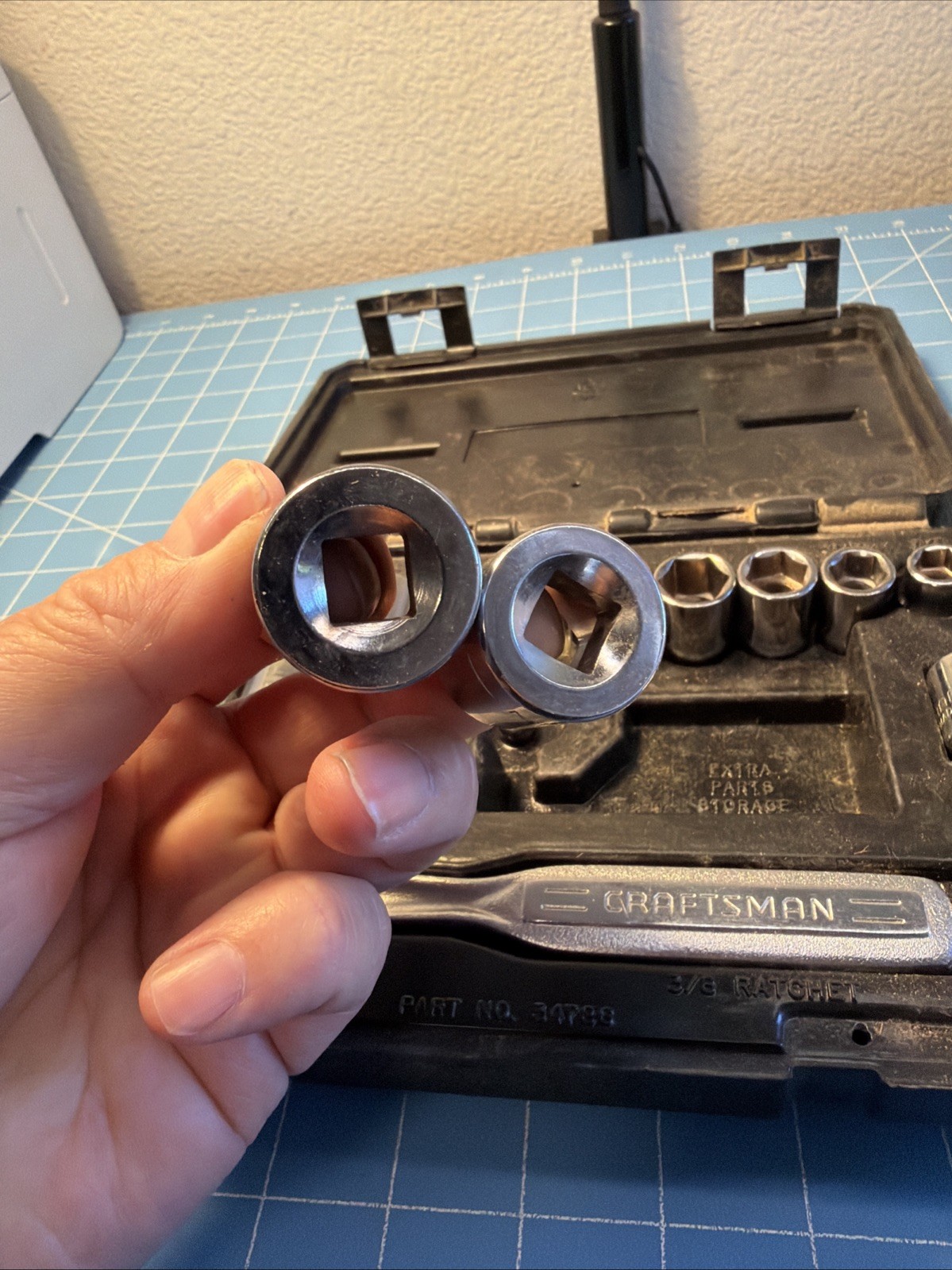 Craftsman USA 12pc Socket Set 3/8″ drive SAE 34786 G series 3/8″-3/4″