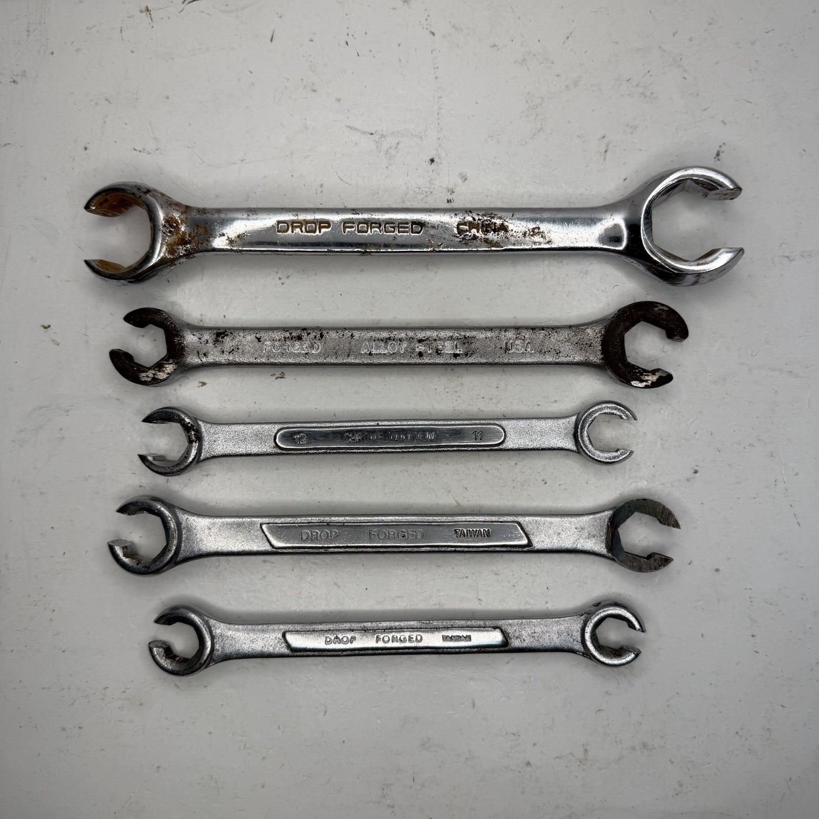 Mixed Flare Nut Line Wrench Set 5pc Blackhawk MIT Powerbuilt 1/2X9/16 3/4X13/16