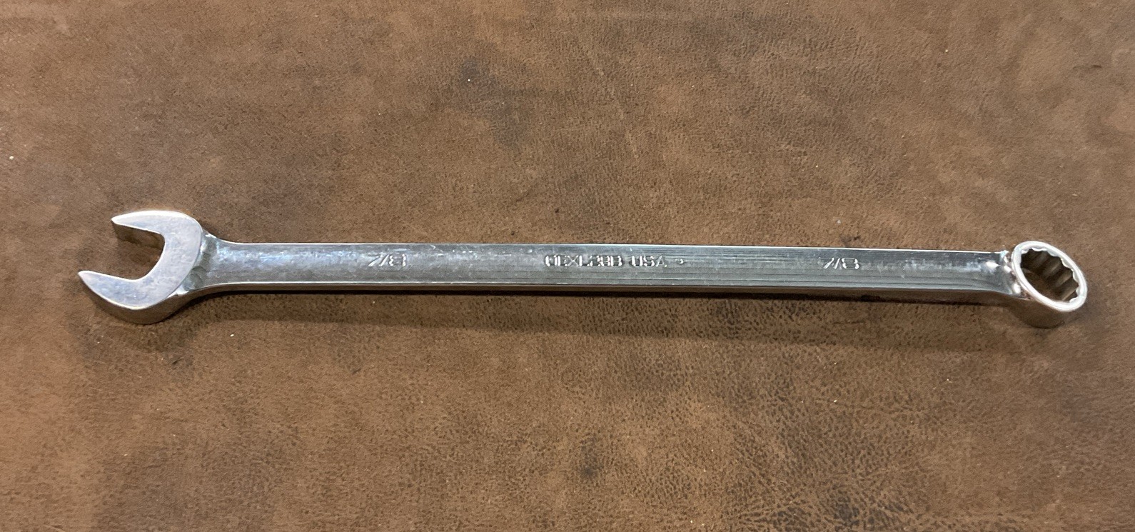 Snap On OEXL28B – 7/8″ Long Handle 12Pt Chrome Combination Wrench Nice