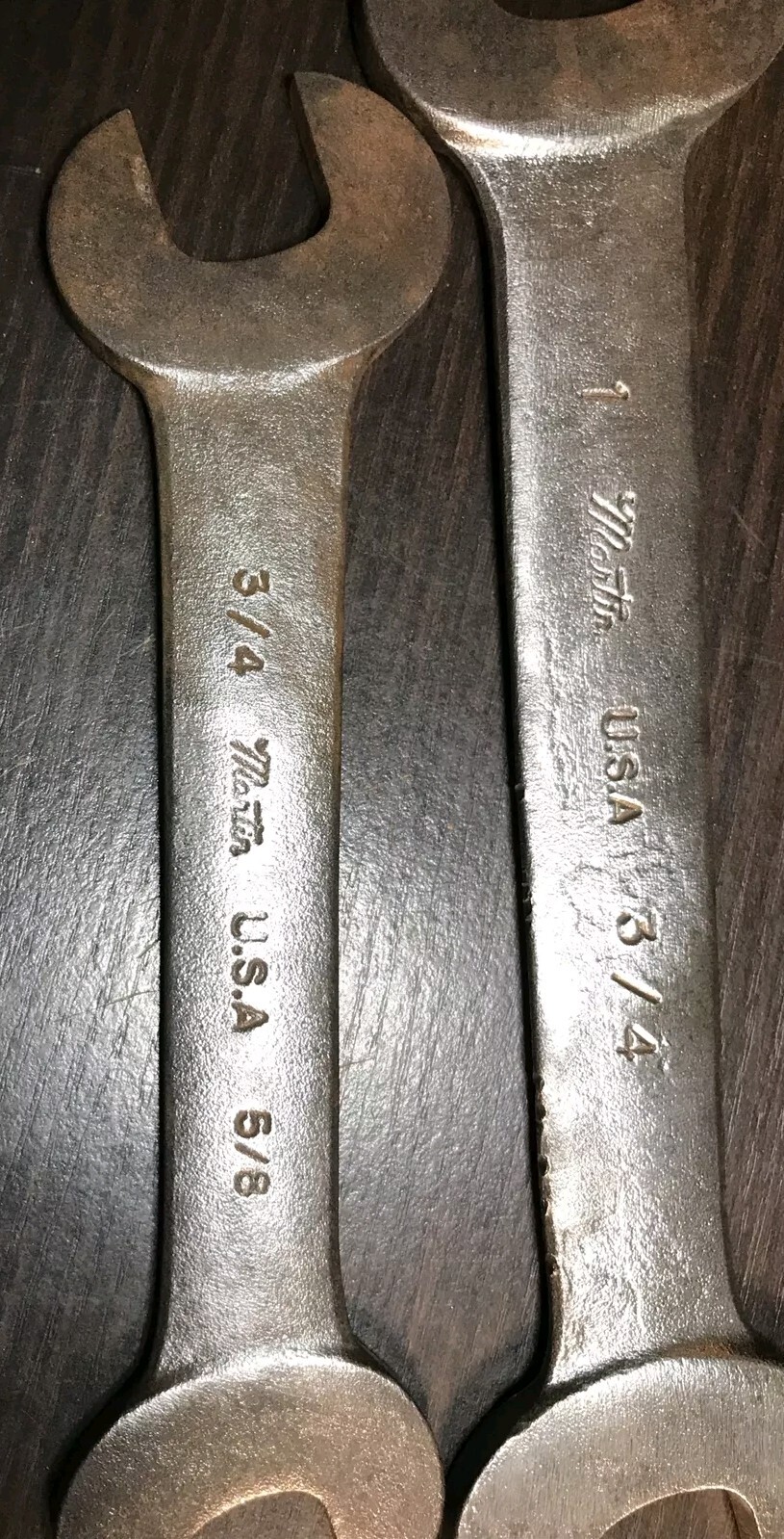 Martin Tools 4 Open End Wrenches USA Rare! Vintage Fast Shipping