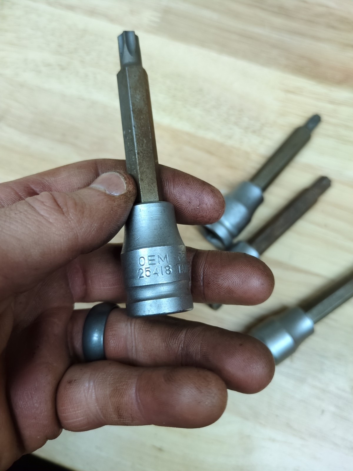 OEM TOOLS 4 Piece Long Star Socket Set – 1/2″ Drive. T40, T45, T50, T 55