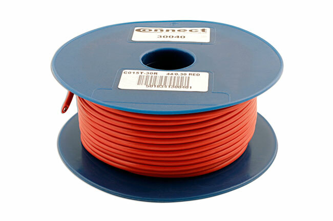 Connect 30040 Red Single Core Auto Cable 44/0.30 30m