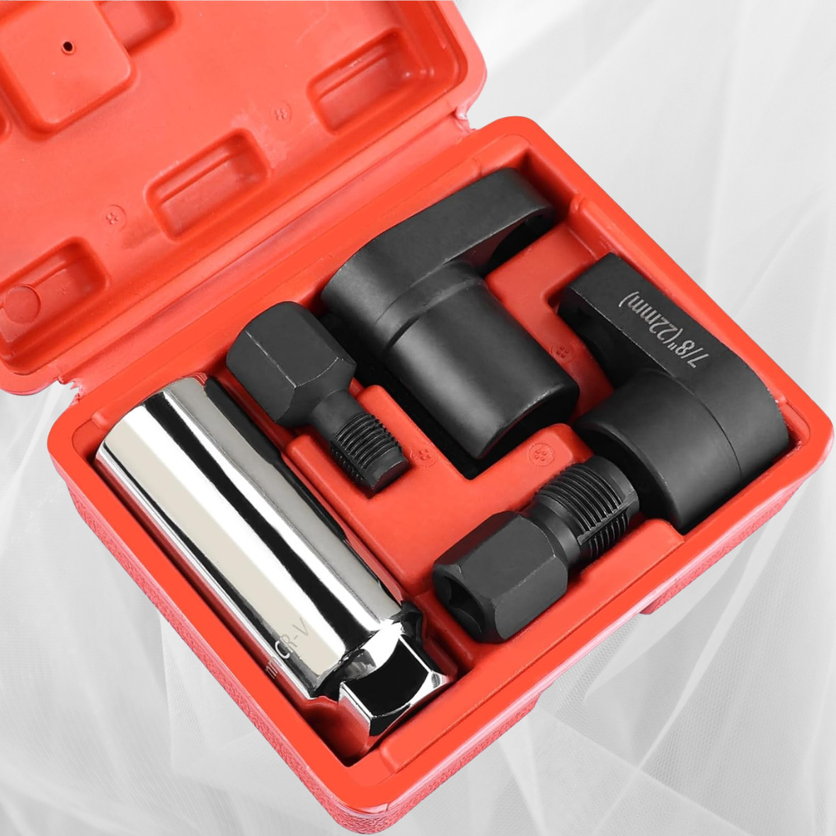 5Pcs 22mm O2 Oxygen Sensor Socket Wrench 3/8″1/2″ Drive Auto Repair Tool